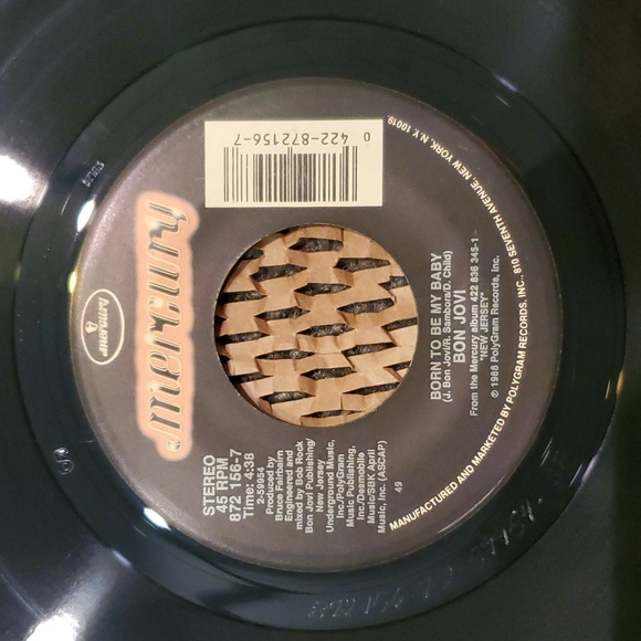 2/$8 BON JOVI Born To Be My Baby and Love For Sale 45 Vinyl Record - Picture 2 of 2